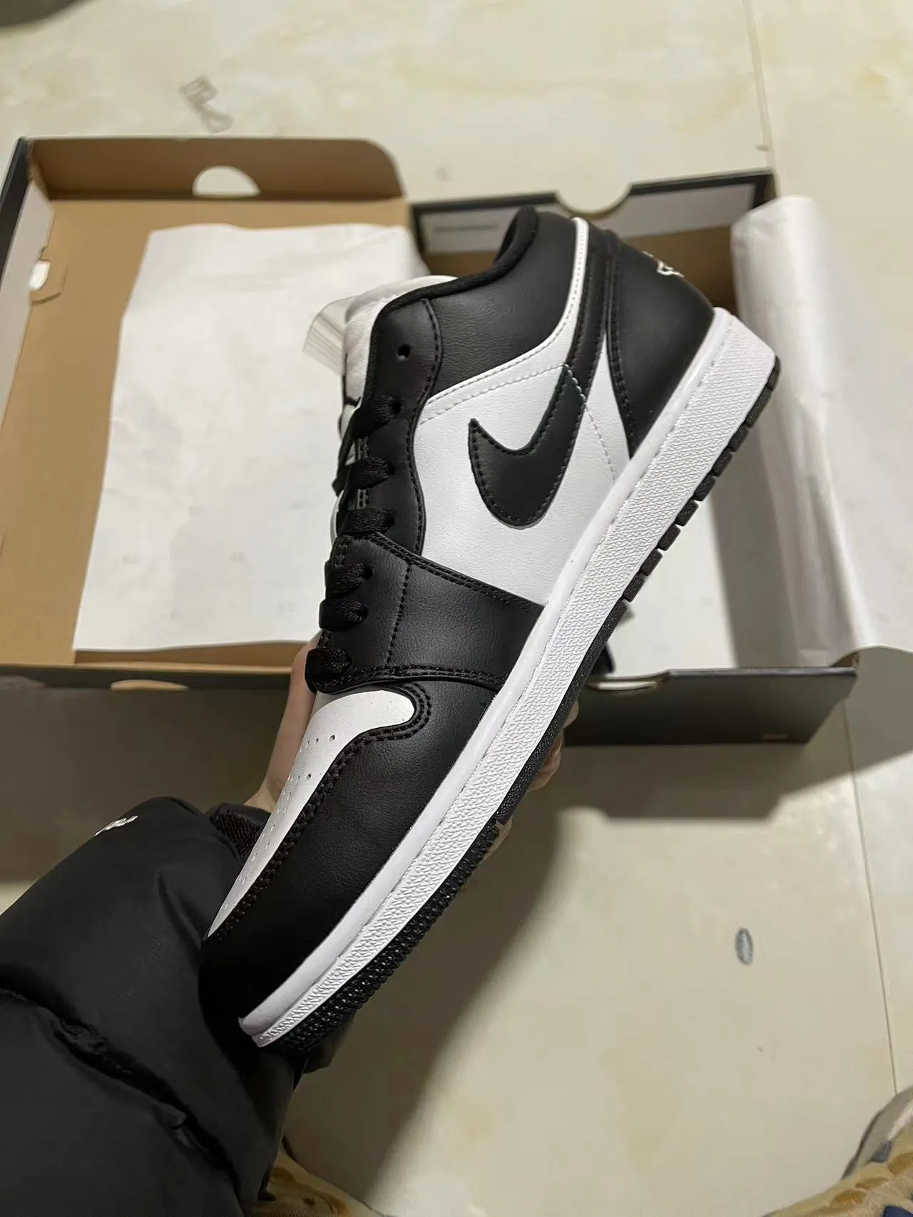 Nike Air Jordan 1 Black White Lifestyle Sneakers 4