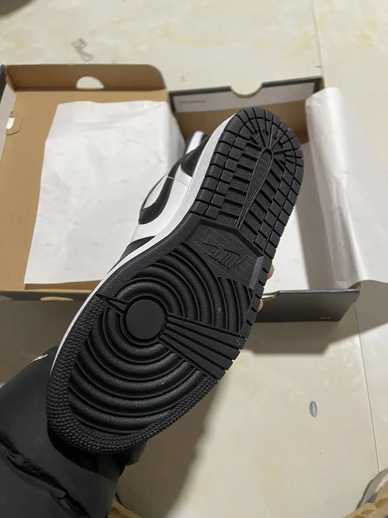 Nike Air Jordan 1 Black White Lifestyle Sneakers 5