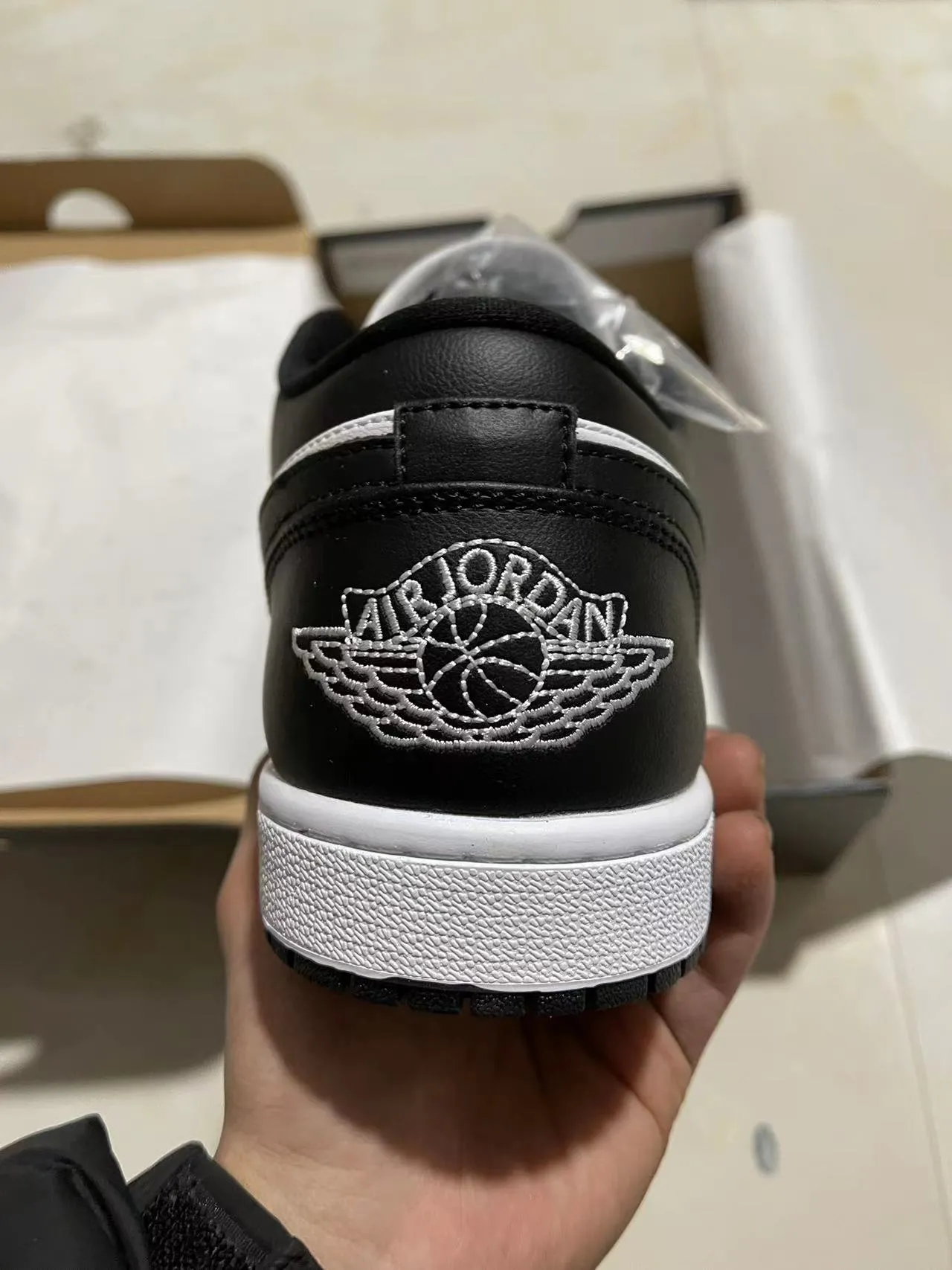 Nike Air Jordan 1 Black White Lifestyle Sneakers 6