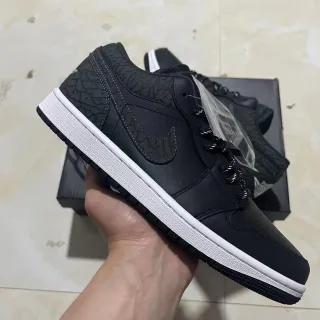Nike Air Jordan 1 Low Black Elephant Lifestyle Sneakers