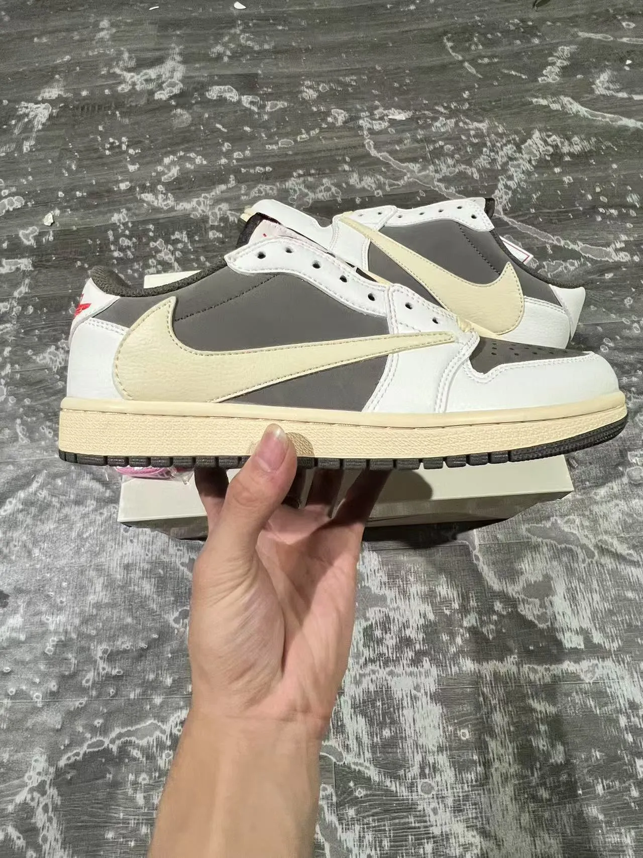 Nike Air Jordan 1 Low Cactus Jack Lifestyle Sneakers 7