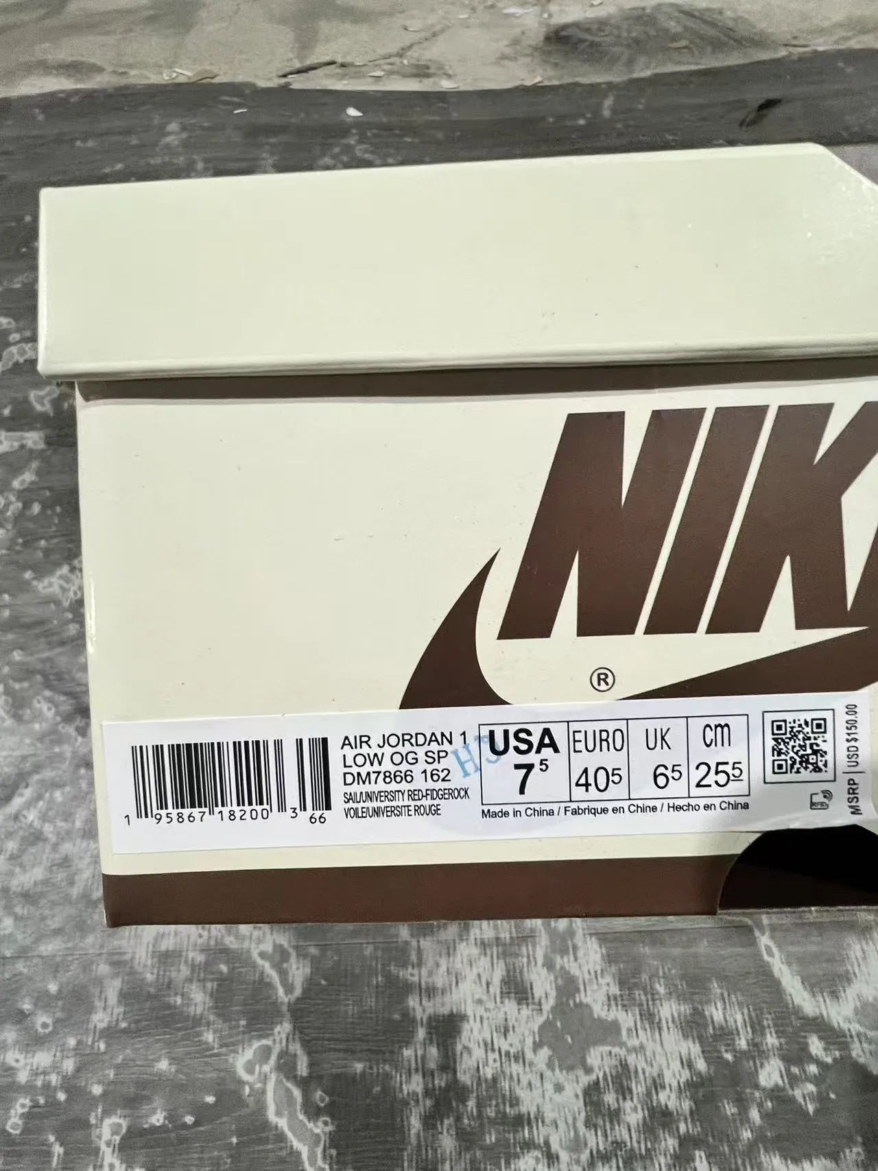 Nike Air Jordan 1 Low Cactus Jack Lifestyle Sneakers 10