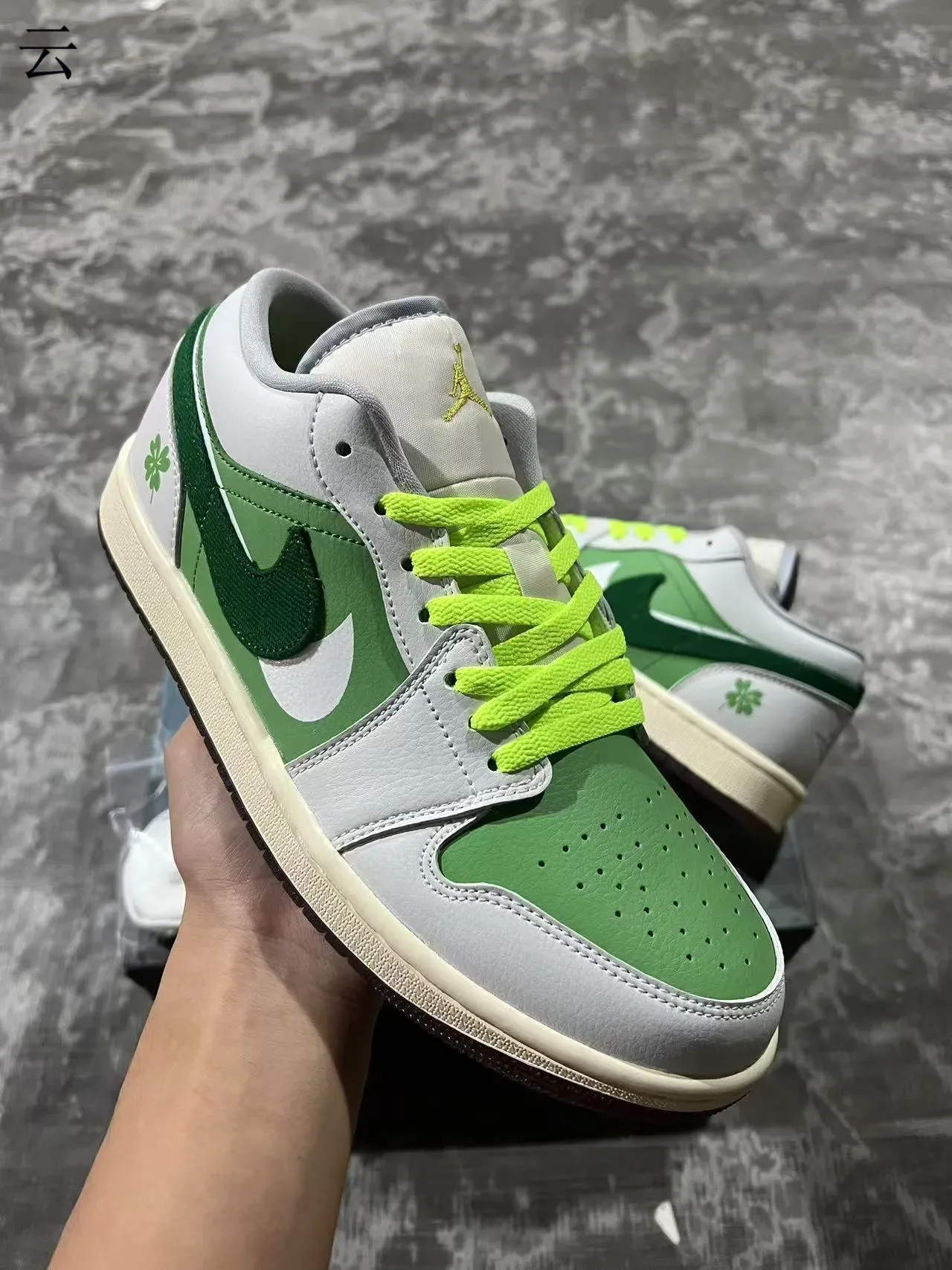 Nike Air Jordan 1 Low Green Shamrock Lifestyle Sneakers 2