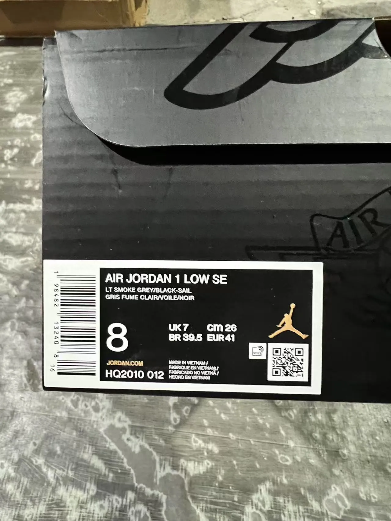 Nike Air Jordan 1 Low Light Gray Black Cream Lifestyle Sneakers 10