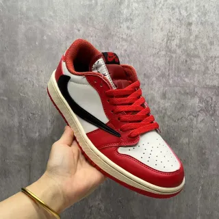 Nike Air Jordan 1 Low Red White Black Lifestyle Sneakers