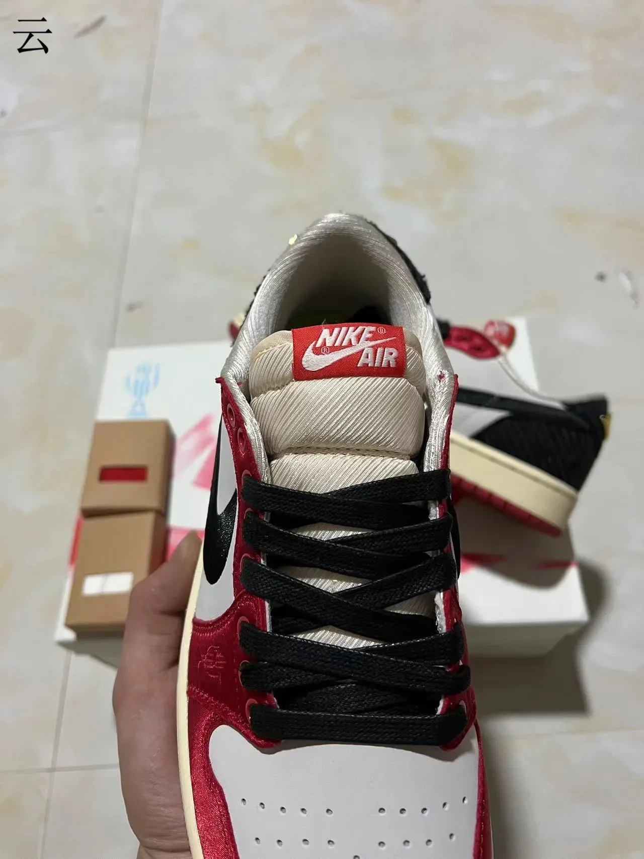 Nike Air Jordan 1 Low Red White Black Lifestyle Sneakers 4
