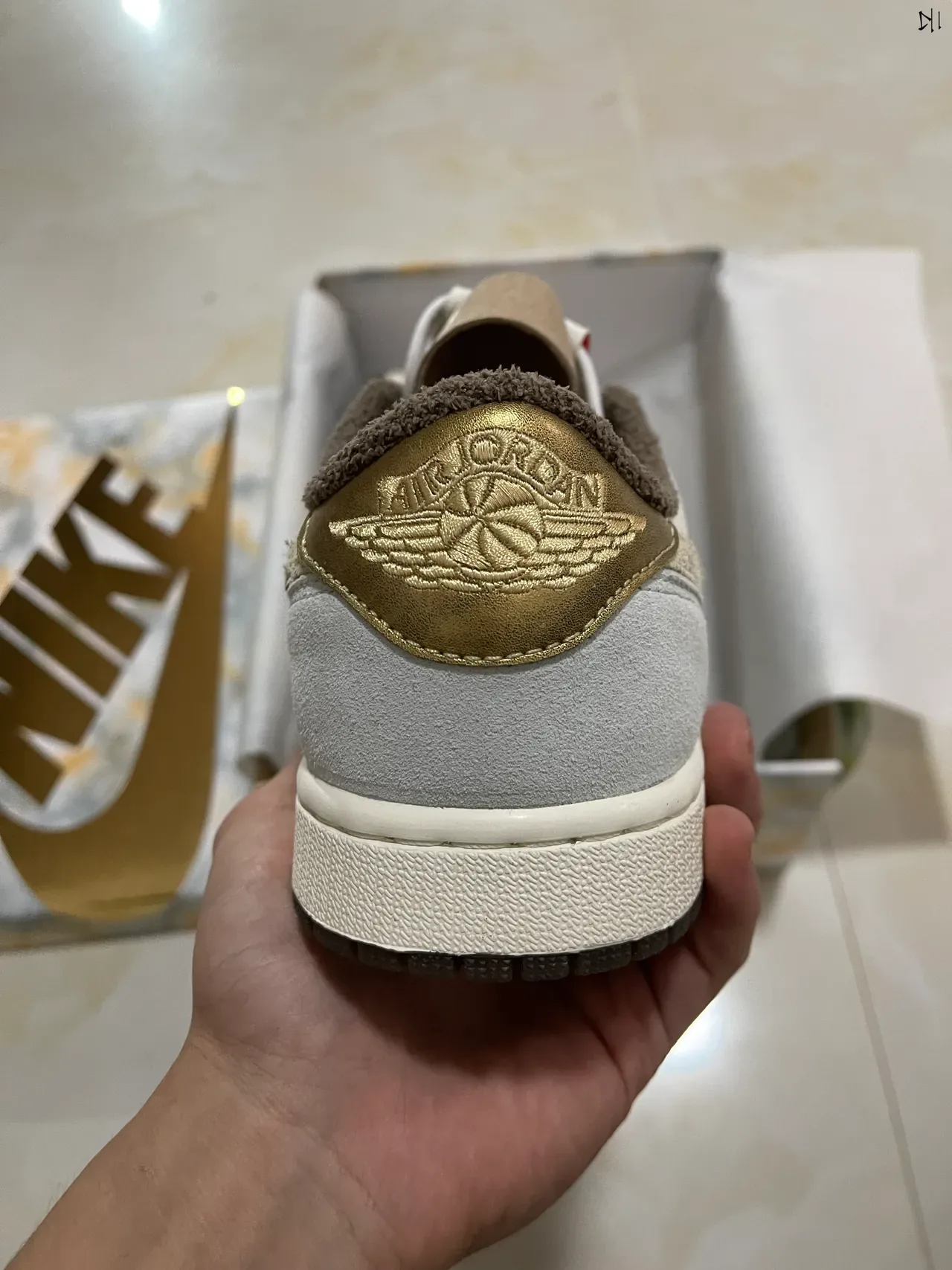 Nike Air Jordan 1 Low Suede Split-Tone Lifestyle Sneakers 6