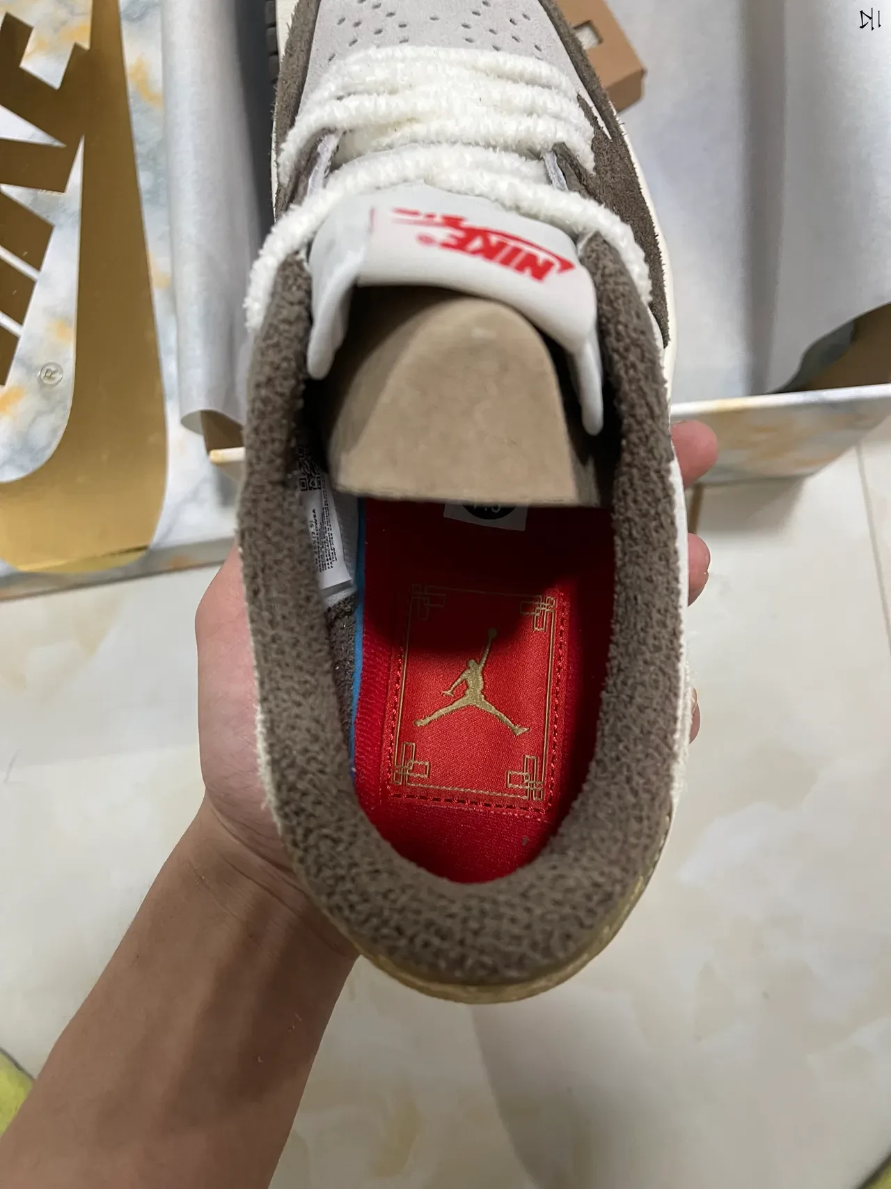 Nike Air Jordan 1 Low Suede Split-Tone Lifestyle Sneakers 7
