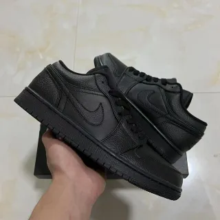 Nike Air Jordan 1 Low Triple Black Lifestyle Sneakers