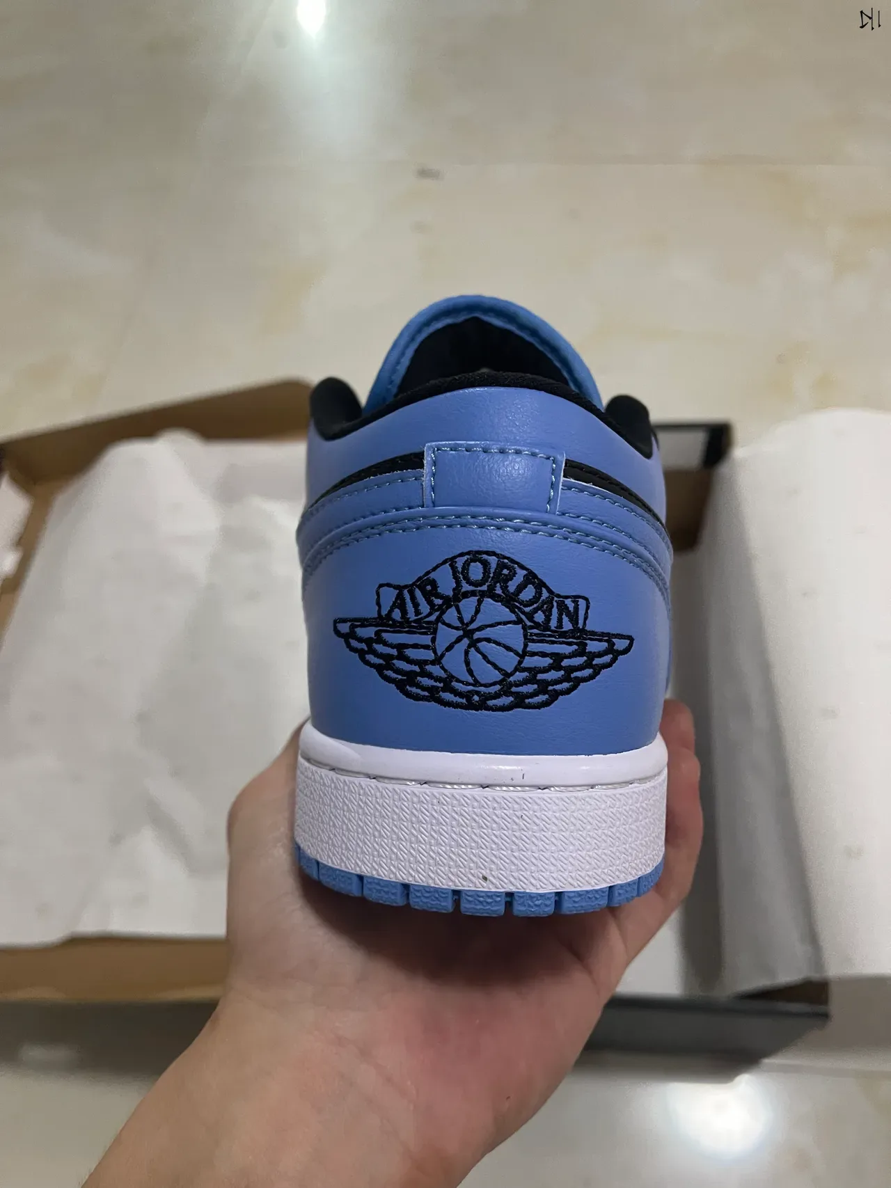 Nike Air Jordan 1 Low University Blue Black Lifestyle Sneakers 6