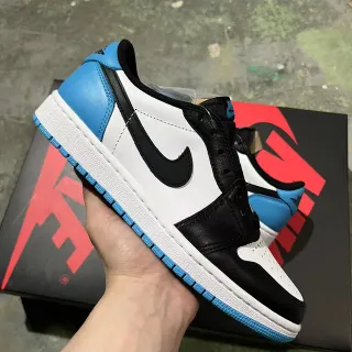 Nike Air Jordan 1 Low White Black University Blue Lifestyle Sneakers