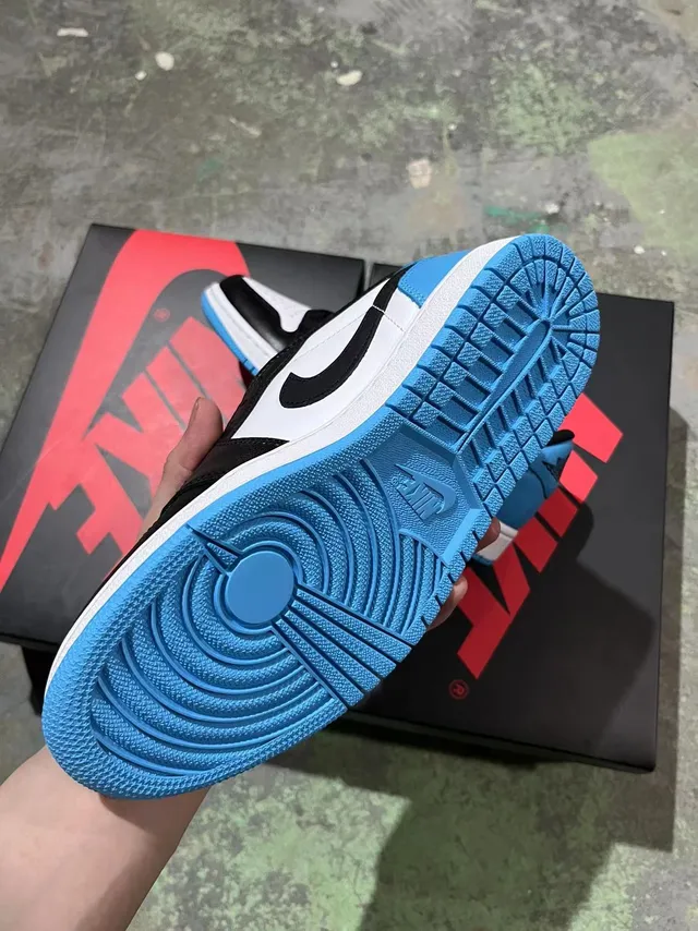 Nike Air Jordan 1 Low White Black University Blue Lifestyle Sneakers 4