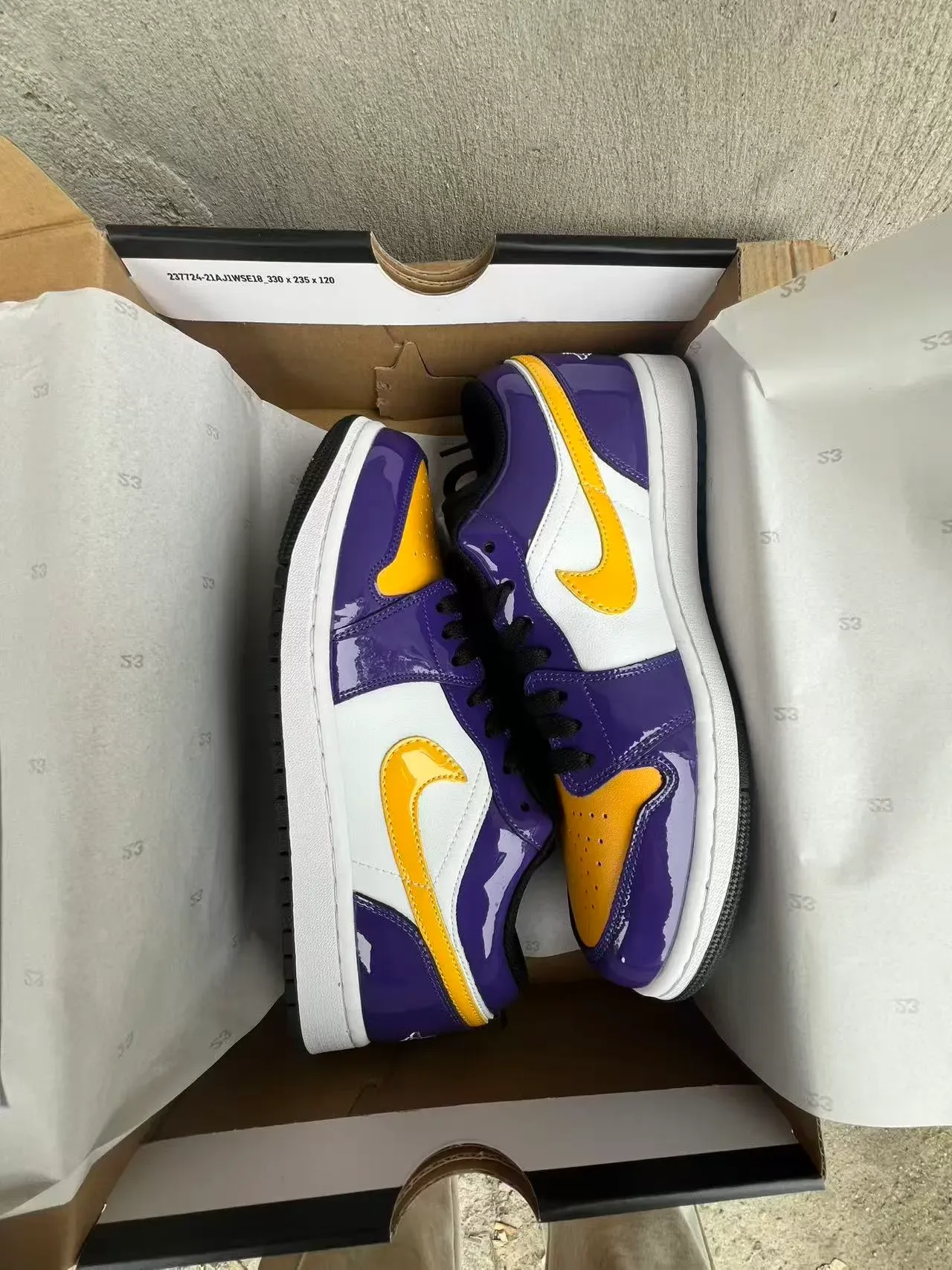 Nike Air Jordan 1 Purple Yellow White Lifestyle Sneakers 9