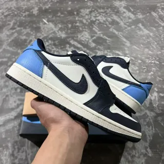 Nike Air Jordan 1 White Navy Light Blue Lifestyle Sneakers