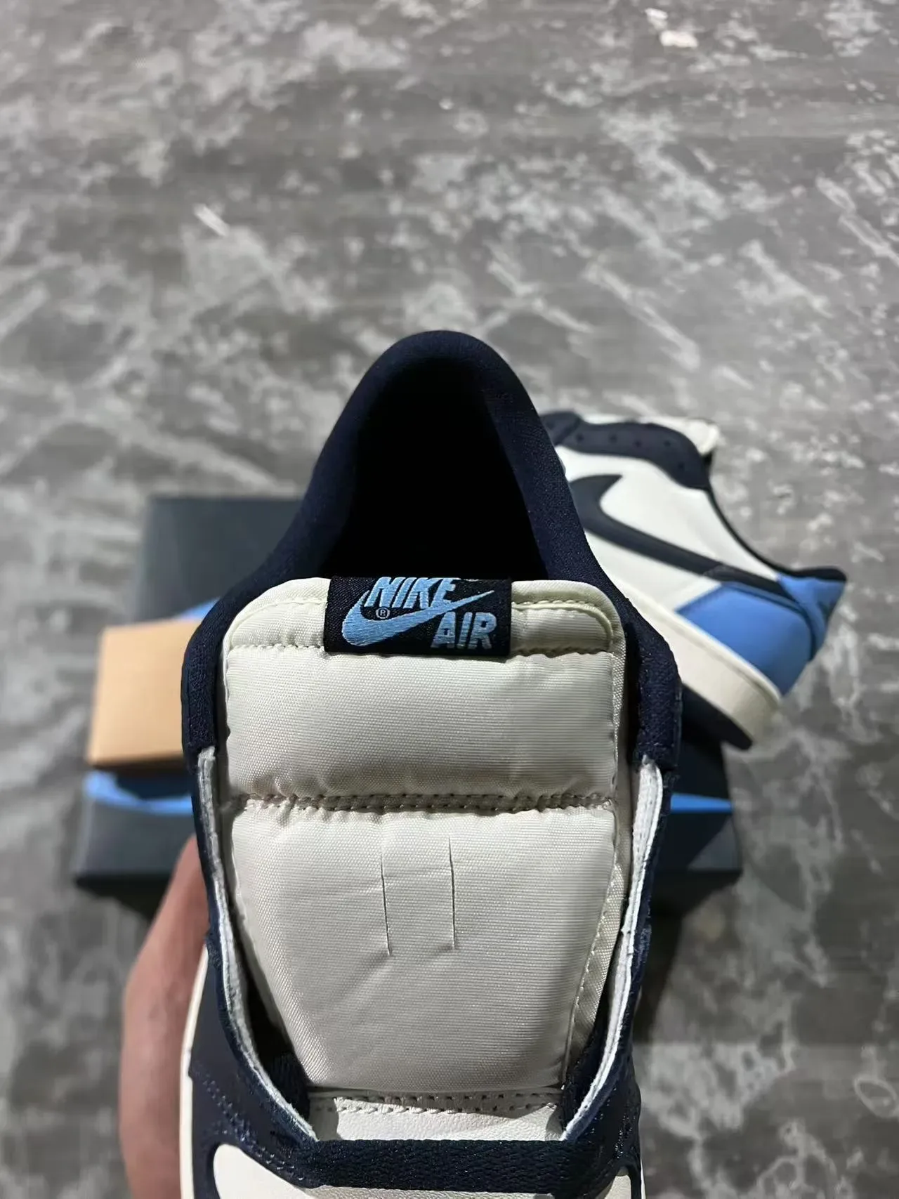 Nike Air Jordan 1 White Navy Light Blue Lifestyle Sneakers 4