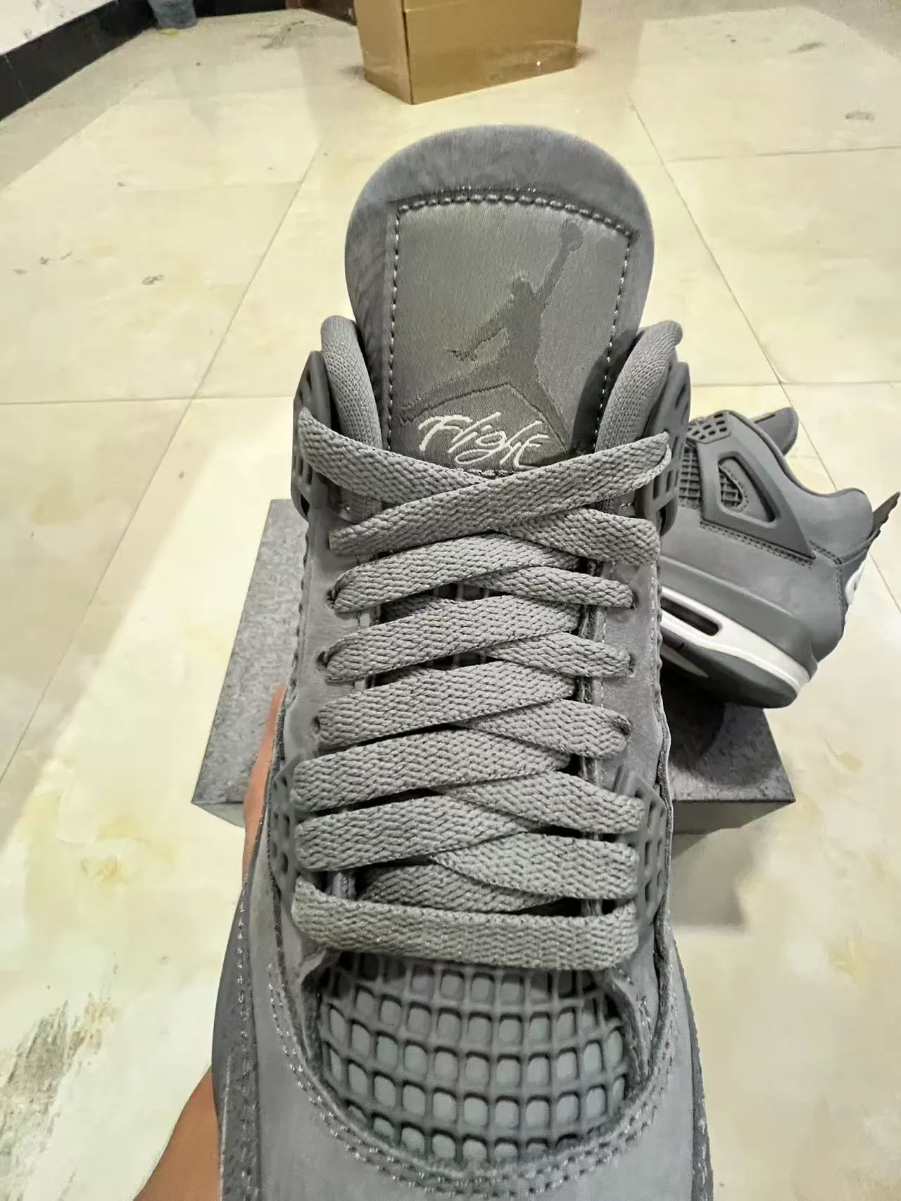 Nike Air Jordan 4 Gray Monochrome Basketball Shoes 4