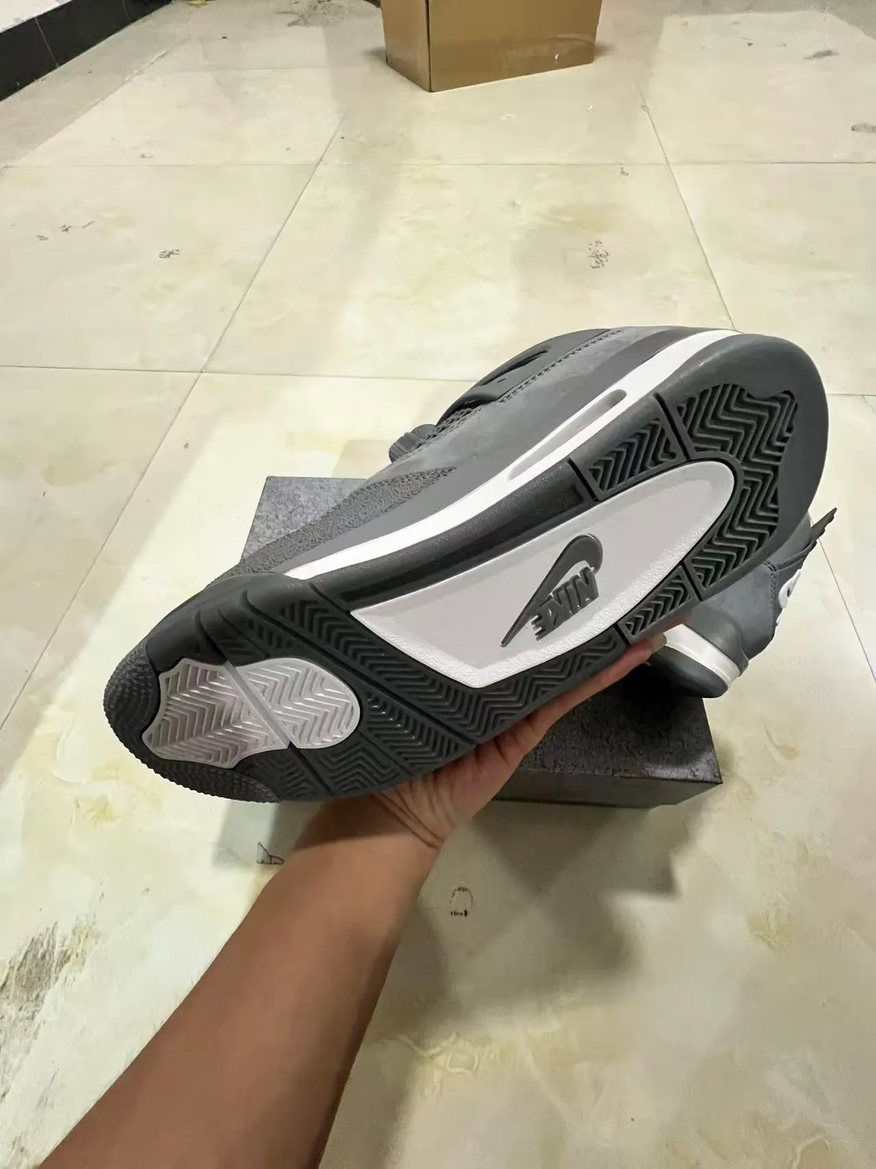 Nike Air Jordan 4 Gray Monochrome Basketball Shoes 6