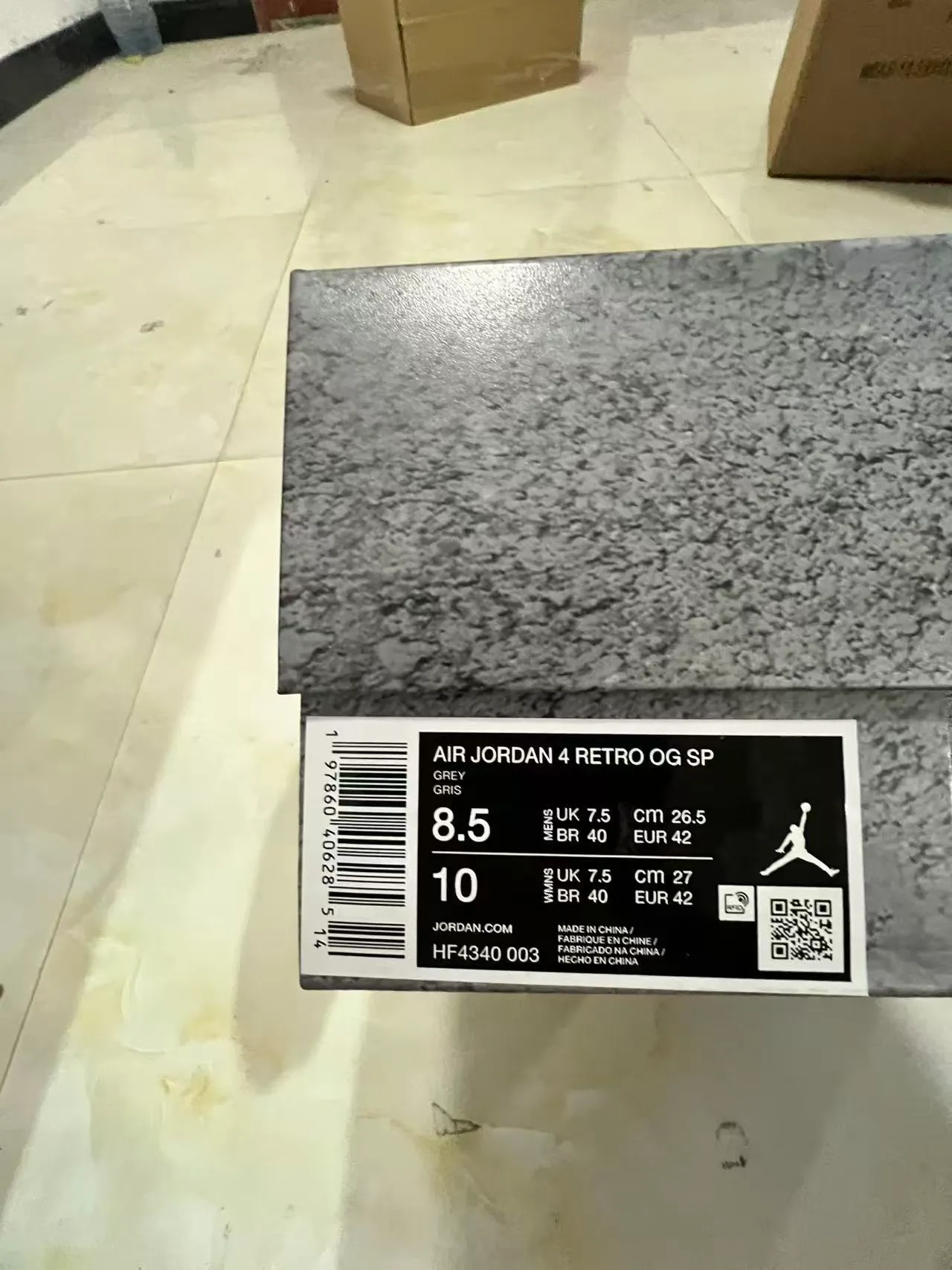 Nike Air Jordan 4 Gray Monochrome Basketball Shoes 11
