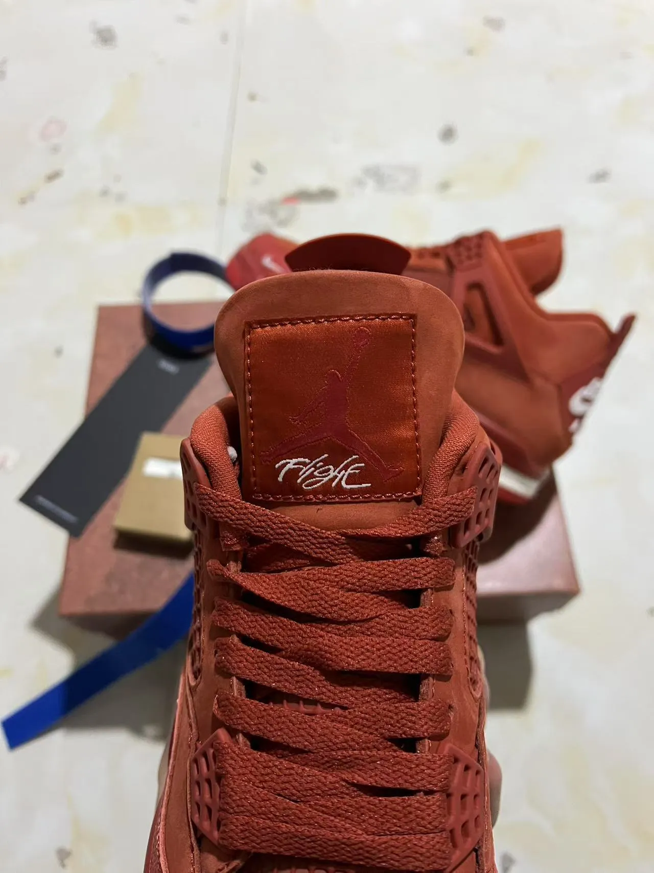 Nike Air Jordan 4 Monochromatic Red Basketball Shoes 4