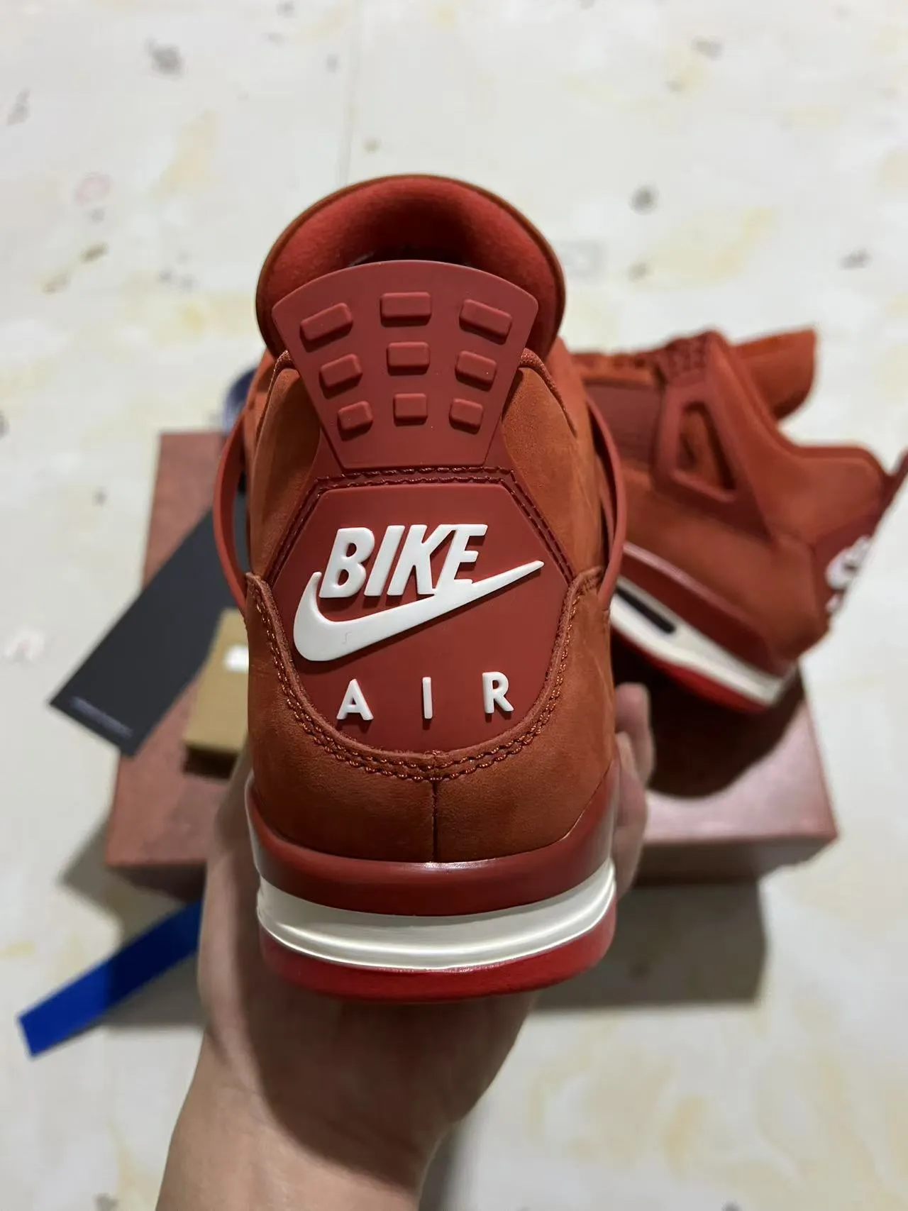 Nike Air Jordan 4 Monochromatic Red Basketball Shoes 9