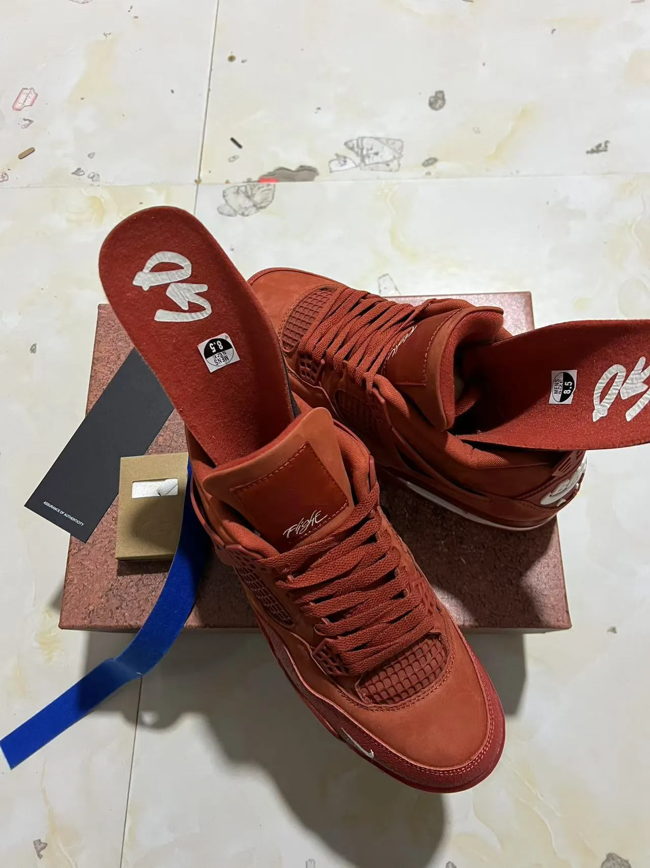 Nike Air Jordan 4 Monochromatic Red Basketball Shoes 13