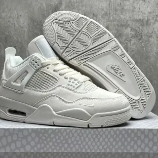 Nike Air Jordan 4 Monochrome White Basketball Shoes
