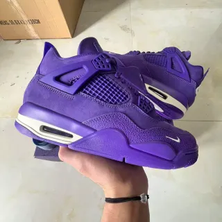Nike Air Jordan 4 Purple Monochrome Basketball Shoes