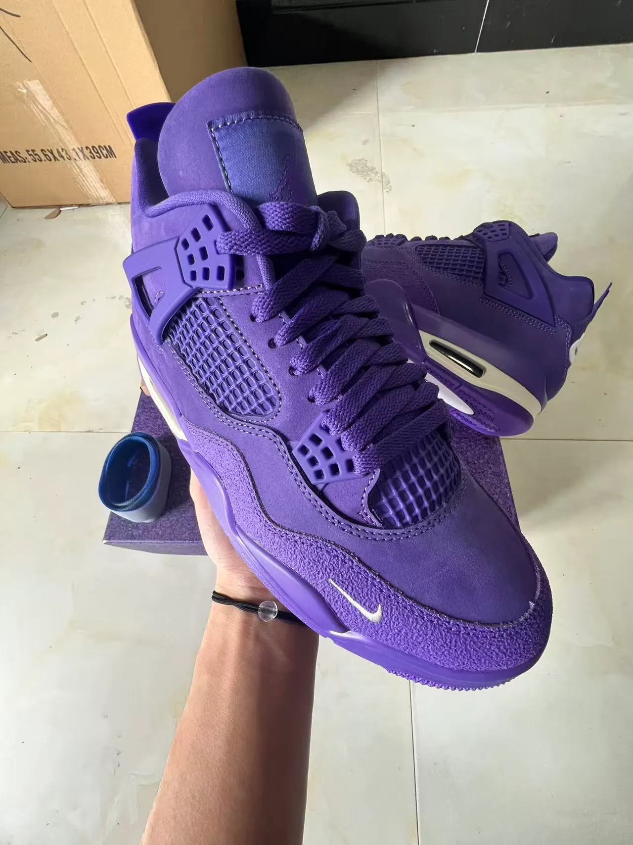 Nike Air Jordan 4 Purple Monochrome Basketball Shoes 2