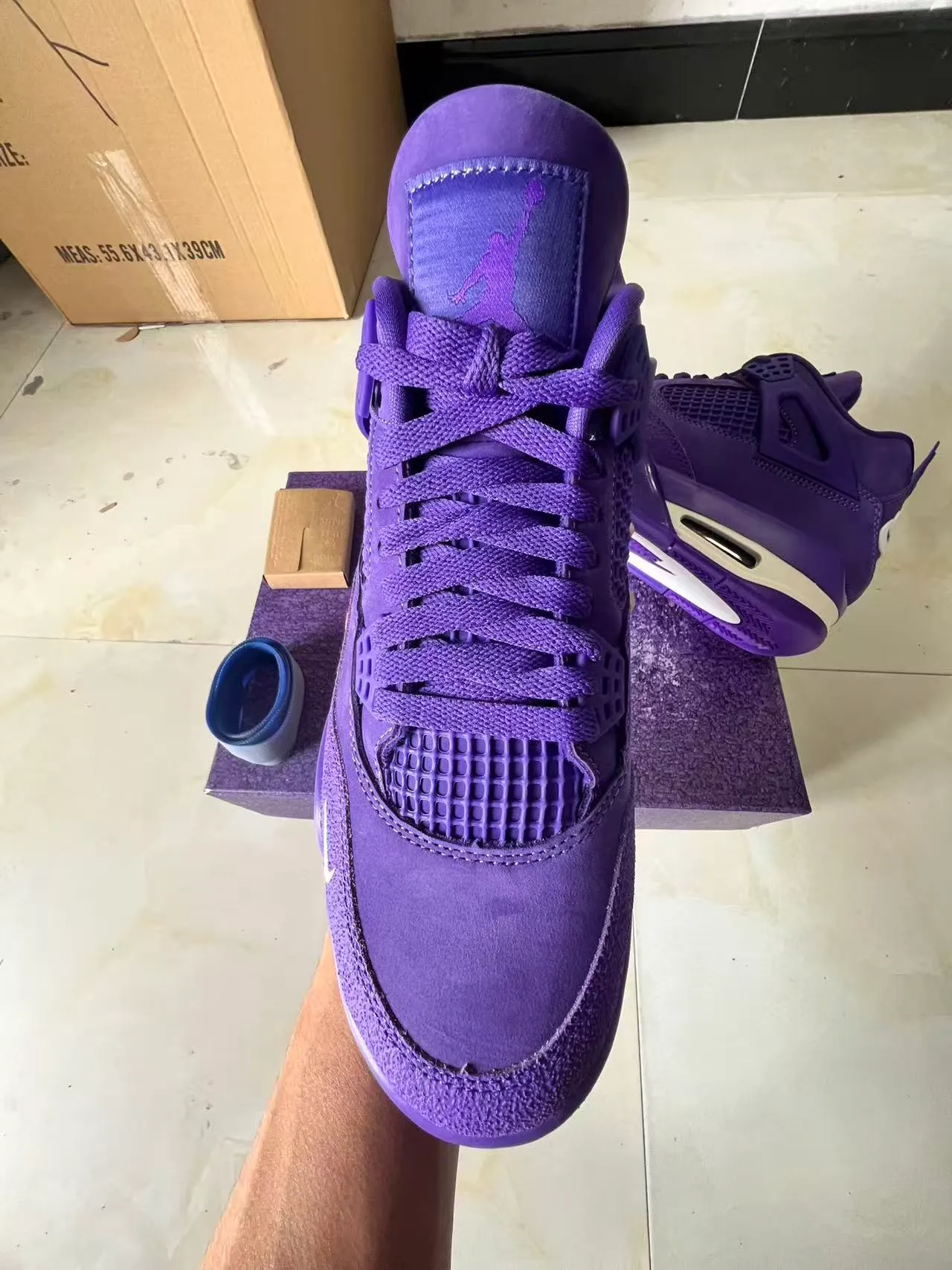 Nike Air Jordan 4 Purple Monochrome Basketball Shoes 3