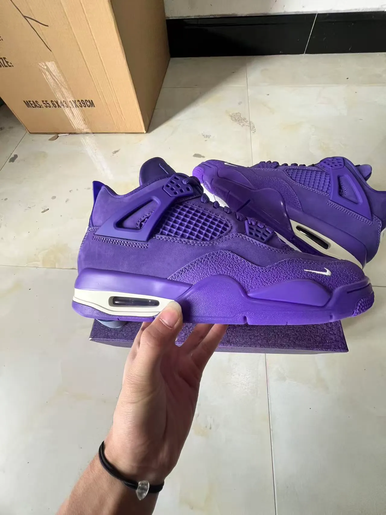 Nike Air Jordan 4 Purple Monochrome Basketball Shoes 7