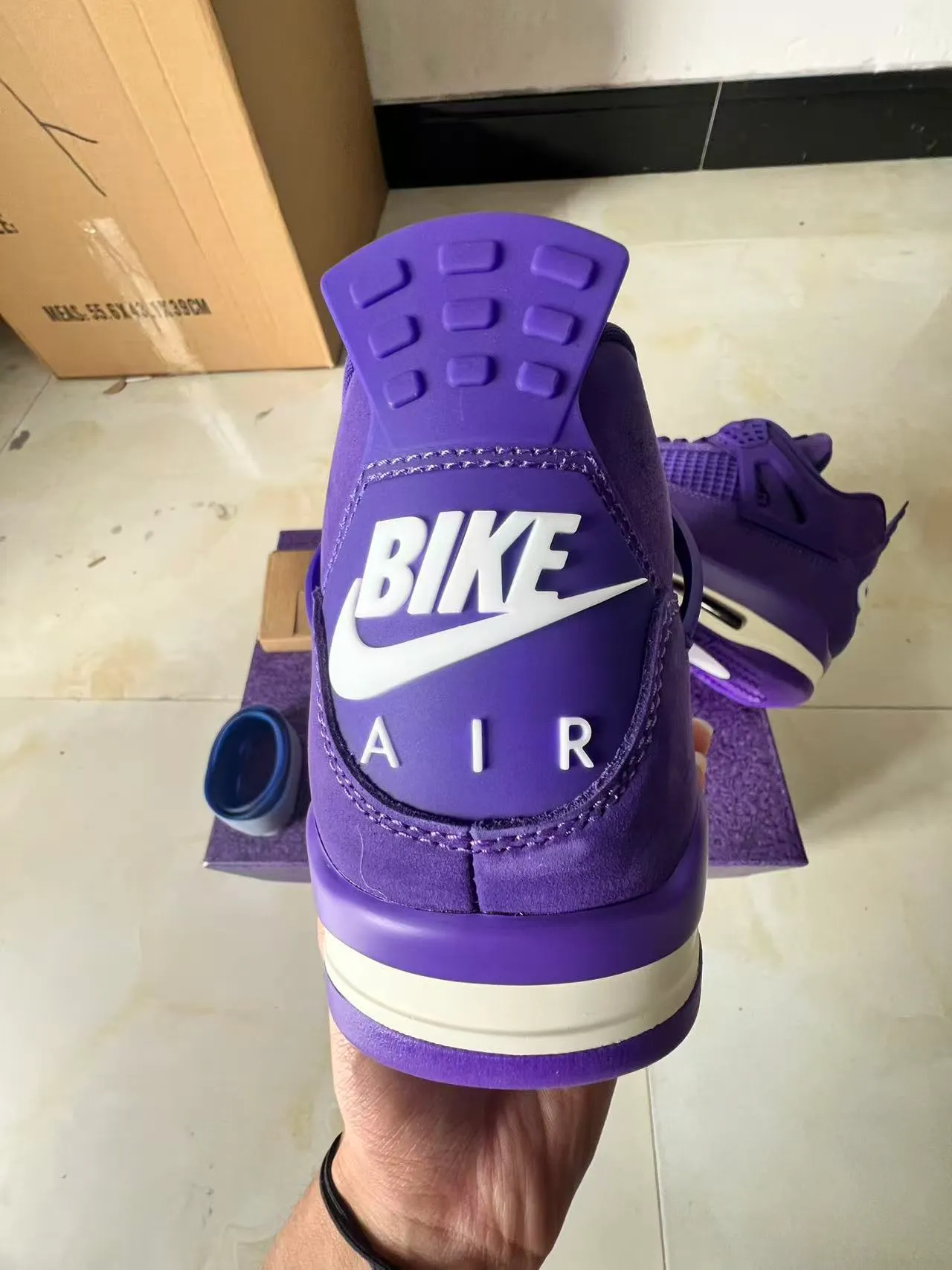Nike Air Jordan 4 Purple Monochrome Basketball Shoes 8