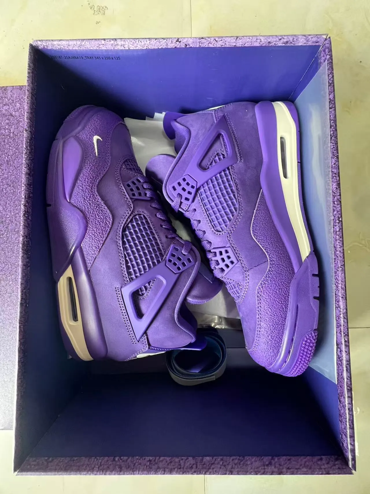 Nike Air Jordan 4 Purple Monochrome Basketball Shoes 9