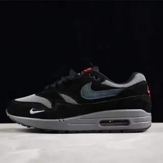 Nike Air Max 1 Black Gray Red Lifestyle Sneakers