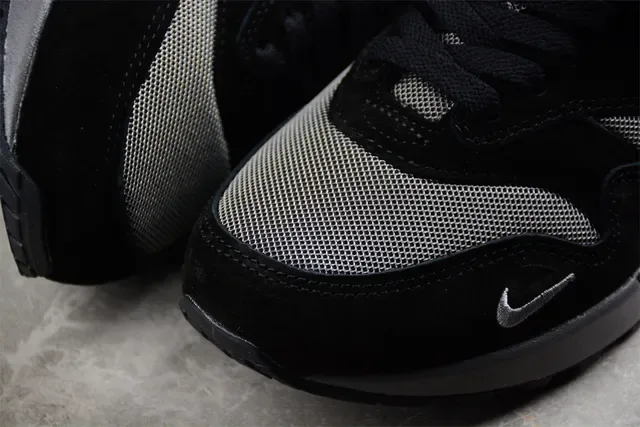 Nike Air Max 1 Black Gray Red Lifestyle Sneakers 8