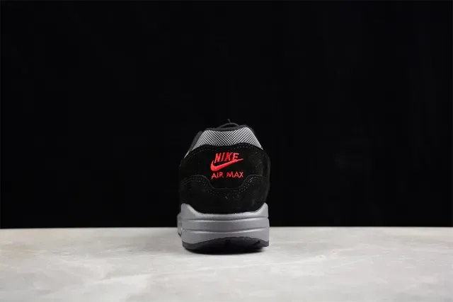 Nike Air Max 1 Black Gray Red Lifestyle Sneakers 10
