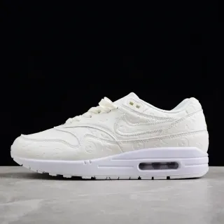 Nike Air Max 1 Monochrome White Embossed Lifestyle Sneakers