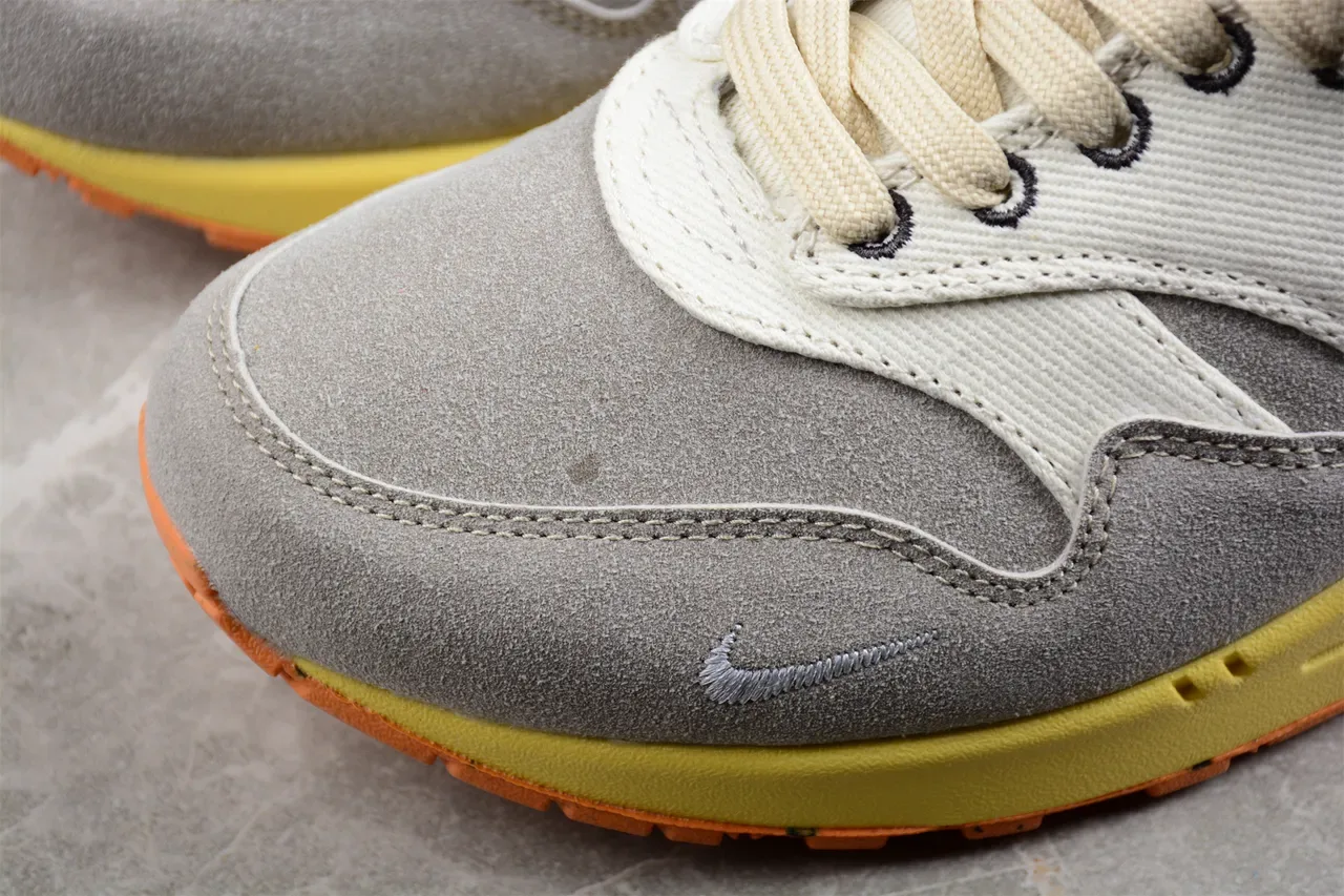 Nike Air Max 1 Off-White Gray Yellow Blue Lifestyle Sneakers 9