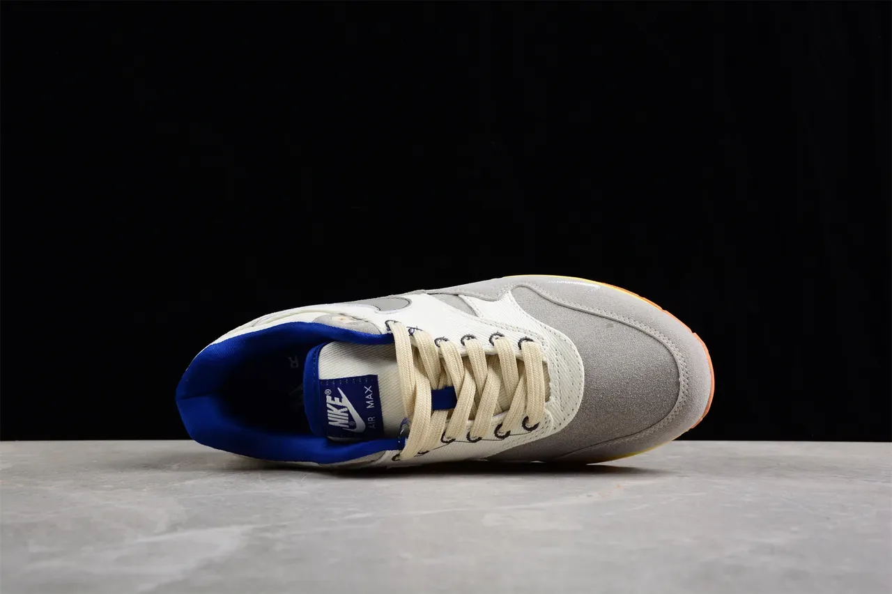 Nike Air Max 1 Off-White Gray Yellow Blue Lifestyle Sneakers 13