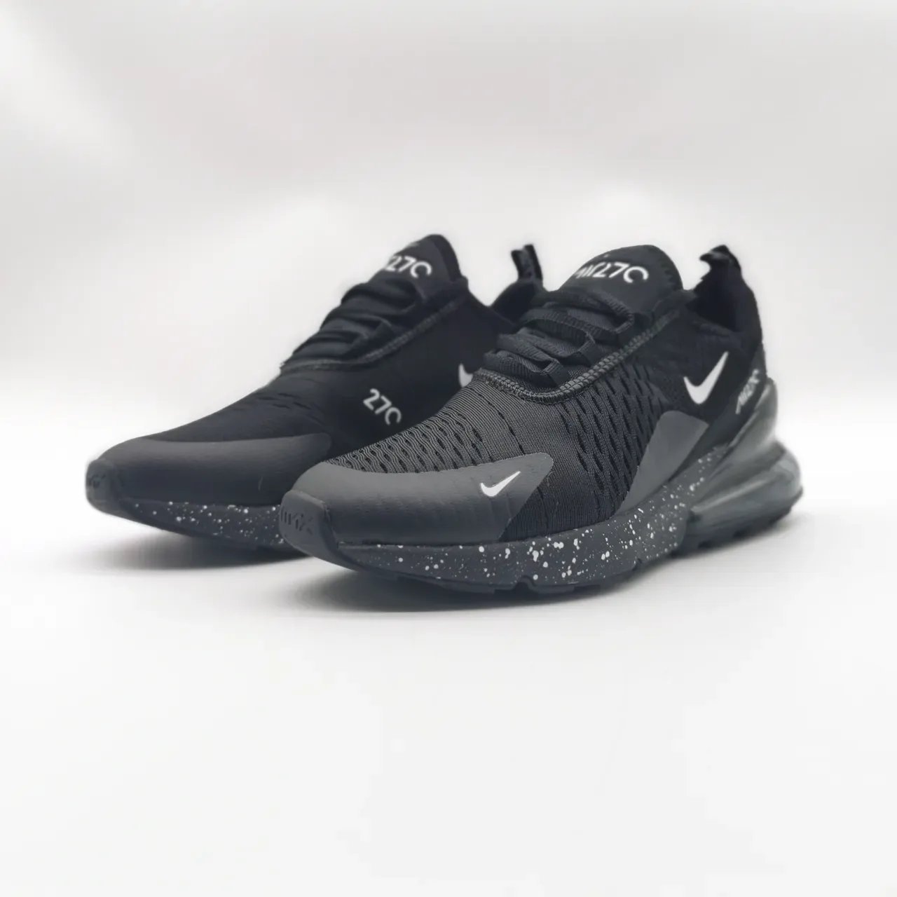 Nike Air Max 270 Black White Speckle Lifestyle Sneakers 6