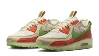 Nike Air Max 90 Beige Orange Green Lifestyle Sneakers 5