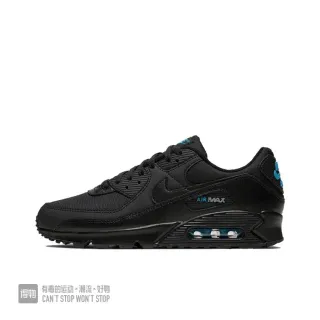 Nike Air Max 90 Black Blue Low-Top Mesh-and-Synthetic Upper Lifestyle Sneakers