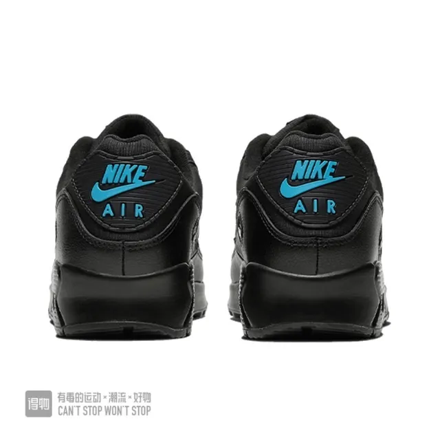 Nike Air Max 90 Black Blue Low-Top Mesh-and-Synthetic Upper Lifestyle Sneakers 3