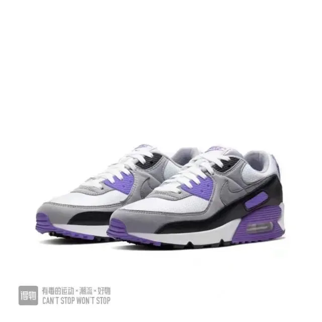 Nike Air Max 90 White Gray Black Purple Lifestyle Sneakers 5