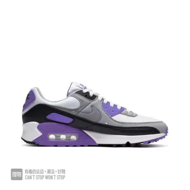 Nike Air Max 90 White Gray Black Purple Lifestyle Sneakers 6