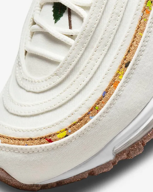Nike Air Max 97 Off-White and Gold Glitter Lifestyle Sneakers 3