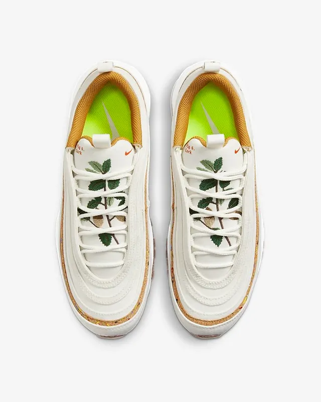 Nike Air Max 97 Off-White and Gold Glitter Lifestyle Sneakers 6