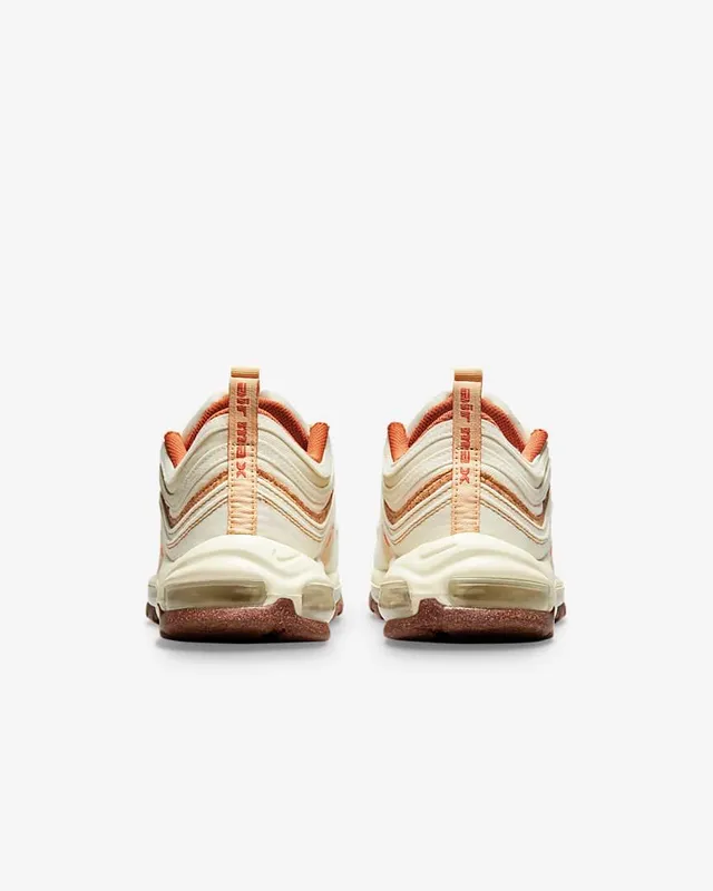 Nike Air Max 97 Off-White and Terracotta Lifestyle Sneakers 5