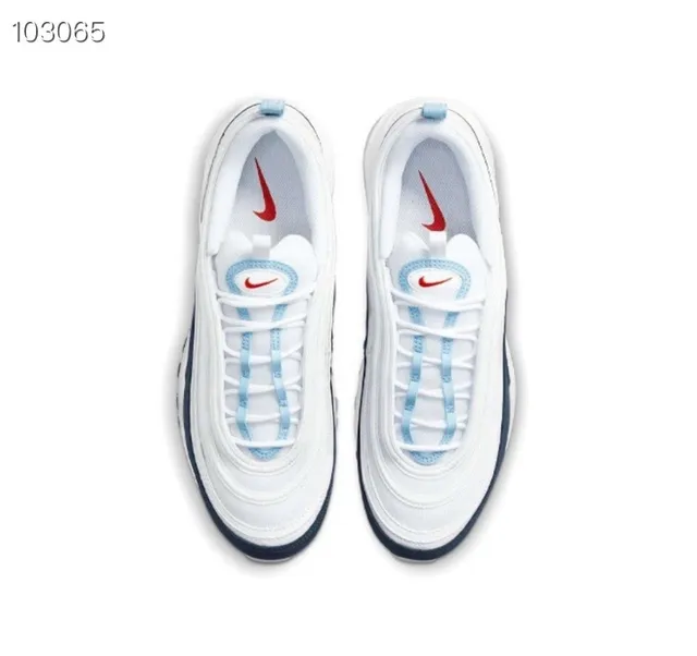 Nike Air Max 97 White Navy Red Lifestyle Sneakers 3