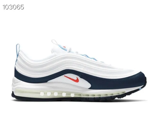 Nike Air Max 97 White Navy Red Lifestyle Sneakers 4