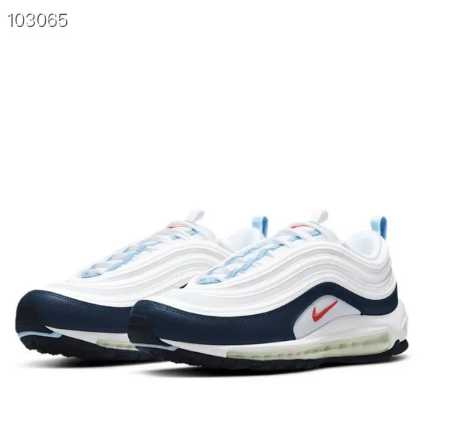 Nike Air Max 97 White Navy Red Lifestyle Sneakers 5